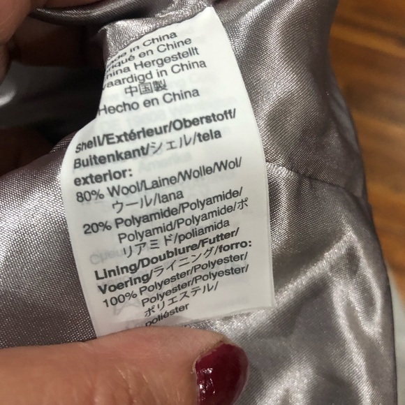 J.Crew Stadium Cloth Gray Cocoon Wool Coat Size 6P - Picture 9 of 10